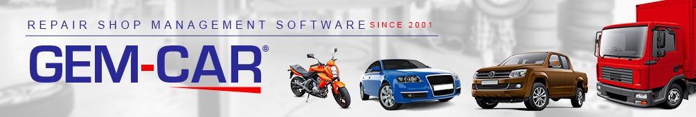 GEM-CAR software for auto repair shop | Car and fleet management